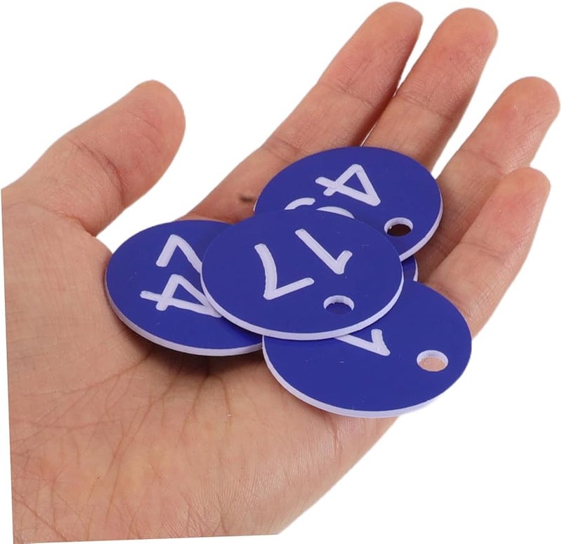 Blue Key Cabinet Tags 50pcs Color Coded Labels for Key Identification Apartment Mailbox Organization - Image 4
